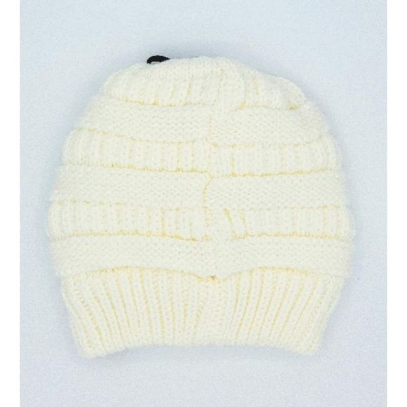 C.C Exclusives Fuzzy Lined Ivory Beanie Hat New - Picture 5 of 6